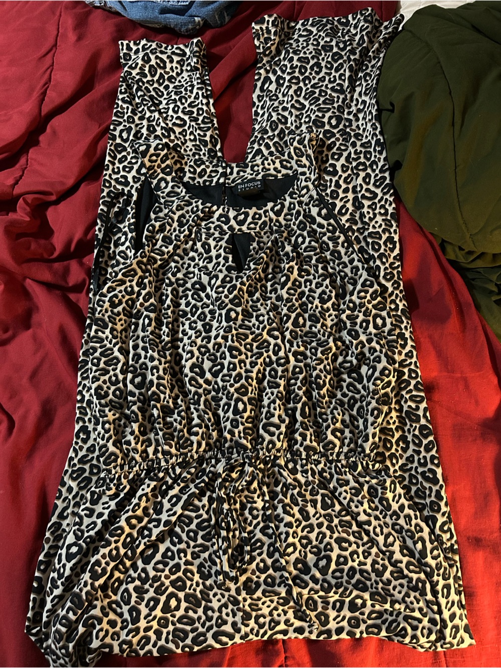 Enfocus Studio Leopard Print Romper - Black, Cream, Brown